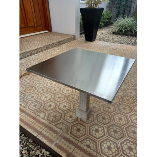 Mesa Alumínio Quadrada Completa 60x60 - Cod: 1583
